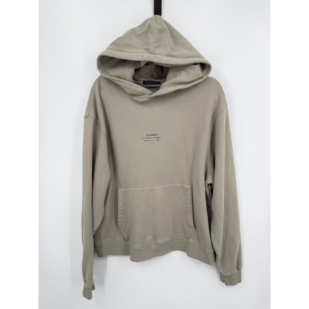 Stampd‎ Los Angeles Men's L Classic Logo Hoodie Taupe Grey Pullover